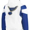 St Louis Blues White And Blue Zip-Pullover Jacket