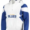 St Louis Blues White And Blue Zip Pullover Jacket