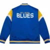 St. Louis Blues Snap Blue Satin Jacket