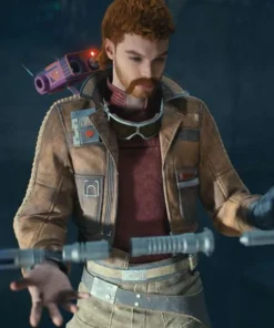 Star Wars Jedi Survivor Cal Kestis Bomber Leather Jacket For Sale