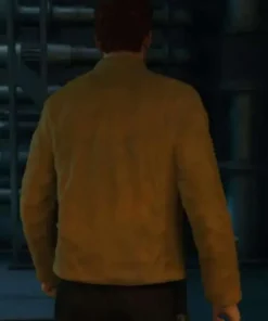 Star Wars Jedi Survivor Cal Kestis Yellow Leather Jacket Back