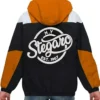 Stegaro Black And Orange Half Zip Jacket