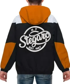 Stegaro Black And Orange Half Zip Jacket