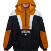 Stegaro Black And Orange Half Zip Jacket