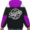 Stegaro Black And Purple Half Zip Jacket
