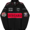 Stegaro Black Racer Zip Up Jacket