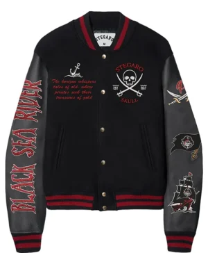 Stegaro Black Sea Rider Varsity Jacket
