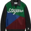 Stegaro Block Color Leather Jacket