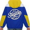 Stegaro Blue And Yellow Half Zip Pullover Jacket