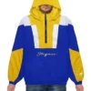 Stegaro Blue And Yellow Half Zip Pullover Jacket