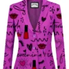 Stegaro FemmeVibe Pink Printed Blazer
