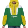 Stegaro Green And Yellow Half Zip Pullover Jacket