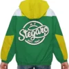 Stegaro Green And Yellow Half Zip Pullover Jacket