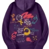 Stegaro Power Quotes Purple Pullover Hoodie