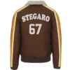 Stegaro Puffer Brown Fur Jacket For Sale