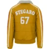 Stegaro Puffer Mustard Fur Jacket For Sale