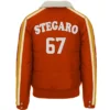 Stegaro Puffer Orange Fur Jacket For Sale