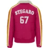 Stegaro Puffer Pink Fur Jacket For Sale