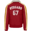 Stegaro Puffer Red Fur Jacket For Sale