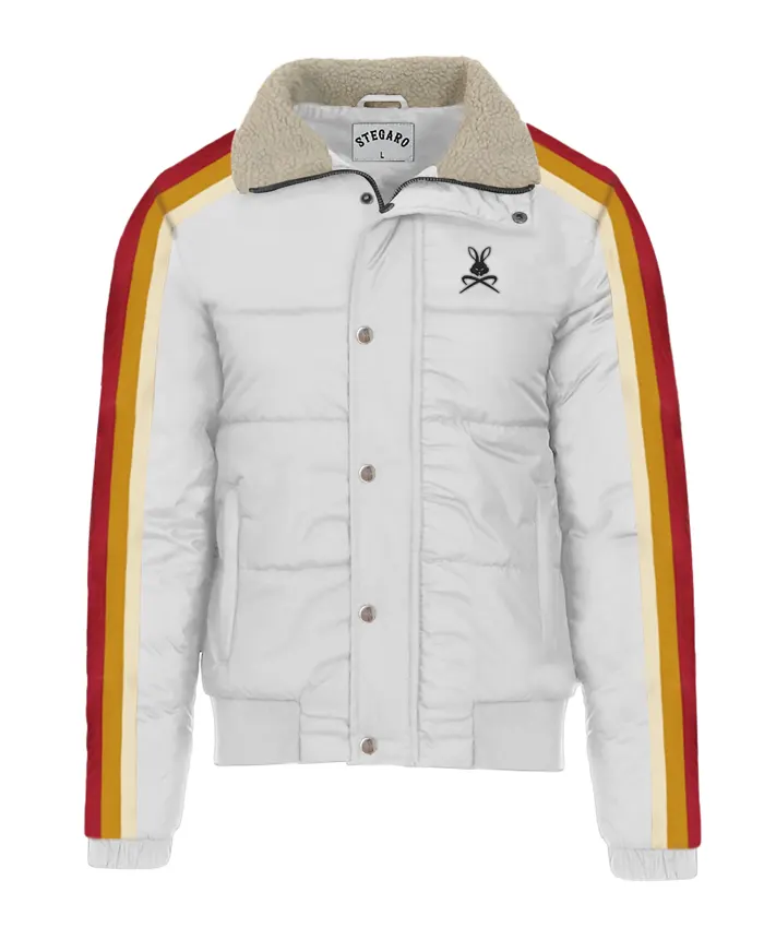 Stegaro Puffer White Fur Jacket