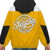 Stegaro Yellow And Black Half Zip Pullover Jacket