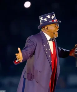 Super Bowl LIX Halftime Show Samuel Jackson Coat