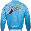 Tampa Bay Rays Satin Varsity Jacket Back