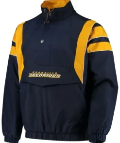 Team Nashville Predators Blue Half-Zip Pullover Jacket