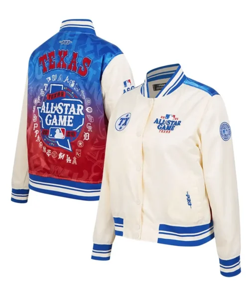 Texas Rangers All Star Game Satin Varsity Jacket