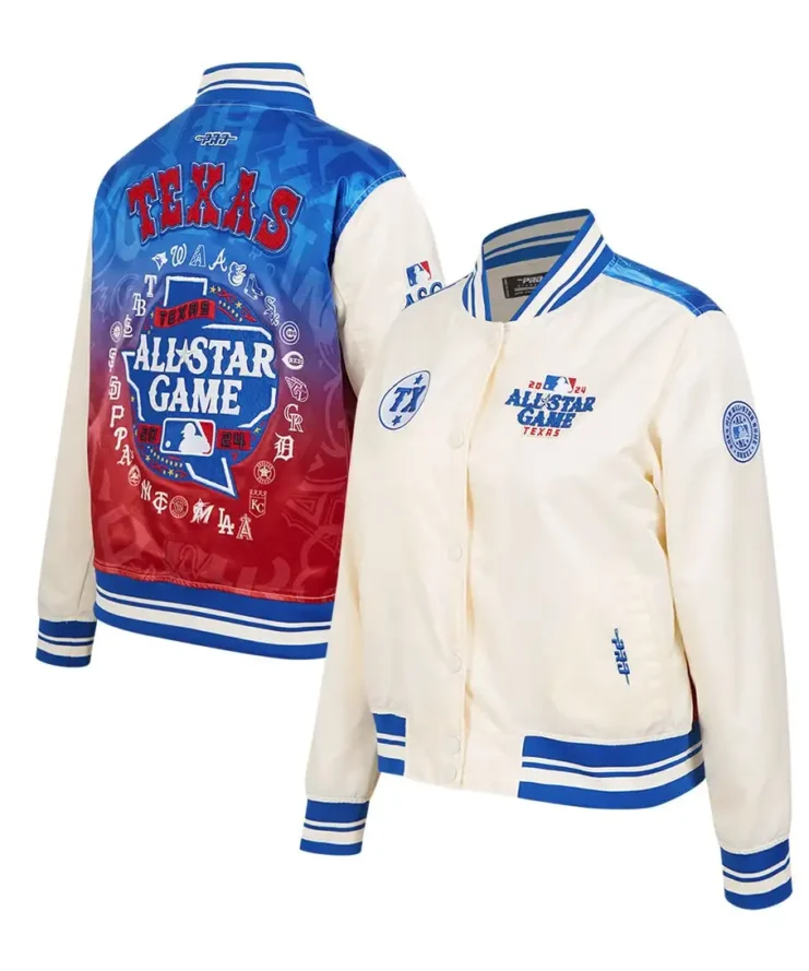 Texas Rangers All Star Game Satin Varsity Jacket