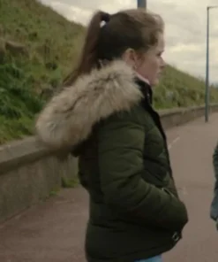 The Bay Abbie Armstrong Green Puffer Jacket For Sale