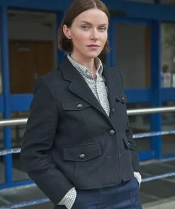 The Bay S05 DS Karen Hobson Black Wool Jacket For Sale