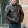 The Irishman Frank Sheeran Brown Leather Jacket For Sale
