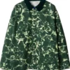 The Residence Taran Killam Green Rose Print Jacket For Men