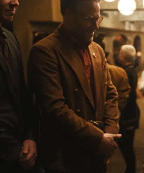 The Studio Seth Rogen Brown Coat