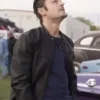 Tyler Hynes Shifting Gears 2024 Black Leather Jacket For Men
