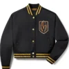 Vegas Golden Knights Black Letterman Jacket