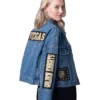 Vegas Golden Knights Blue Denim Trucker Jacket Back