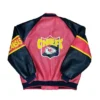 Vintage 1990s Kansas City Zipper PU Leather Jacket For Sale