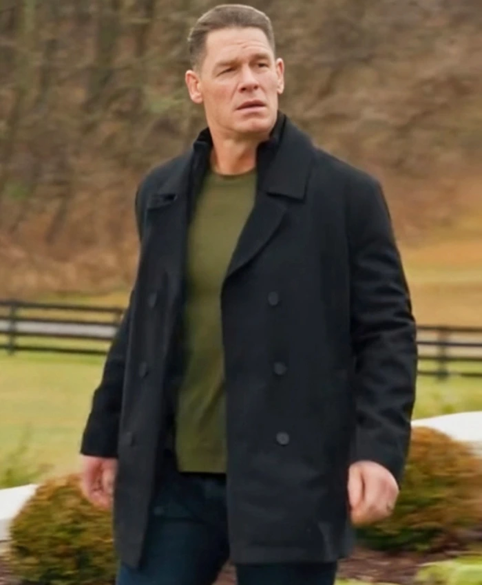 What Drives You with John Cena Black Wool Trench Coat