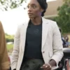 Will Trent S03 Faith Mitchell White Buttoned Blazer