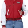 Women’s Atlanta Falcons Red and White Varsity Jacket