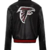 Women's Atlanta Falcons Vegan Black Leather Jacket