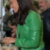 A Pinch Of Portugal 2023 Anna Leather Green Jacket