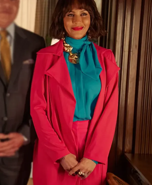 And Just Like That S02 Nicole Ari Parker Pink Coat