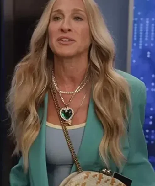 And Just Like That Sarah Jessica Teal Blazer