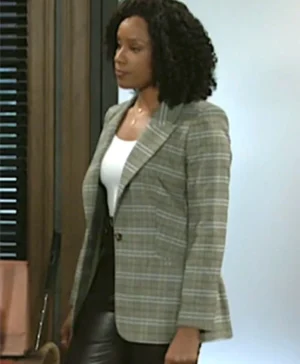 Arielle Prepetit Beyond The Gates 2025 Grey Plaid Blazer