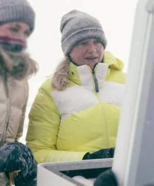 Beth Foxwell 007 Road to a Million S01 Yellow Puffer Jacket For Sale