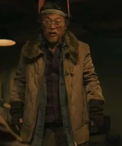 Black Knight S01 Grandpa Beige Shearling Jacket