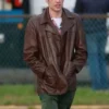 Bupkis 2023 Pete Davidson Brown Leather Jacket